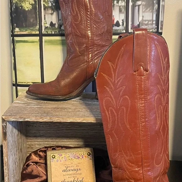 Source Unknown Brown Heeled Boots - Picture 3 of 4